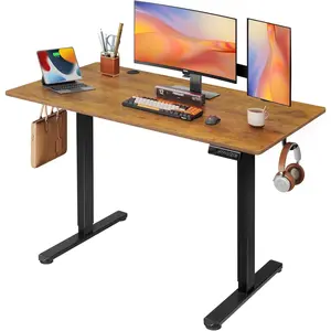 ​DEVAISE 48"x24" Electric Standing Desk | Height Adjustable Sit-Stand Desk with Phone Holder, Black Ergonomic Home Office Desk​ Furniture
