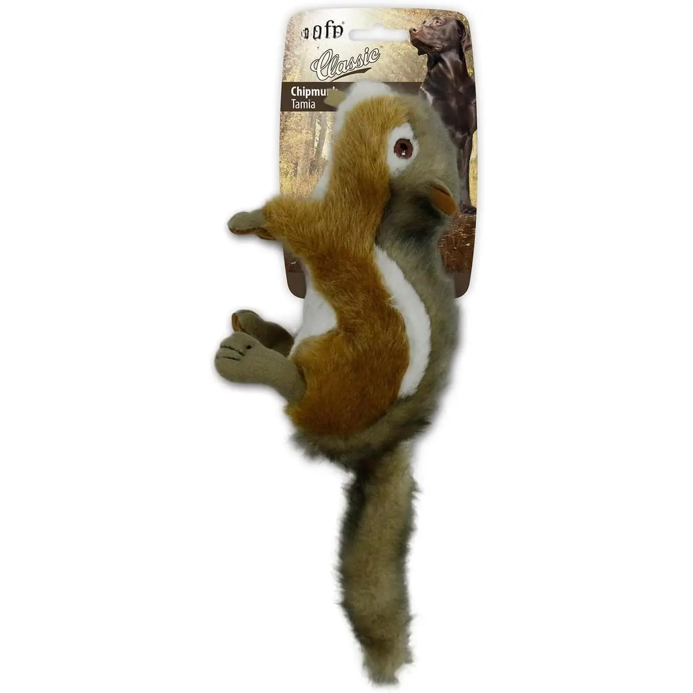 Chipmunk Squeaky Doy ,     Sm Medium Breed, Puppy Fetch  with Squeaker, Plush   , Classic-Chipmunk S