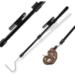 Snake Catcher Hook Stick Tongs Grabber Catching Handling Tool Long Pole Kit for Rattlesnake Cobra Ball Python and Other Reptile Removal Trap