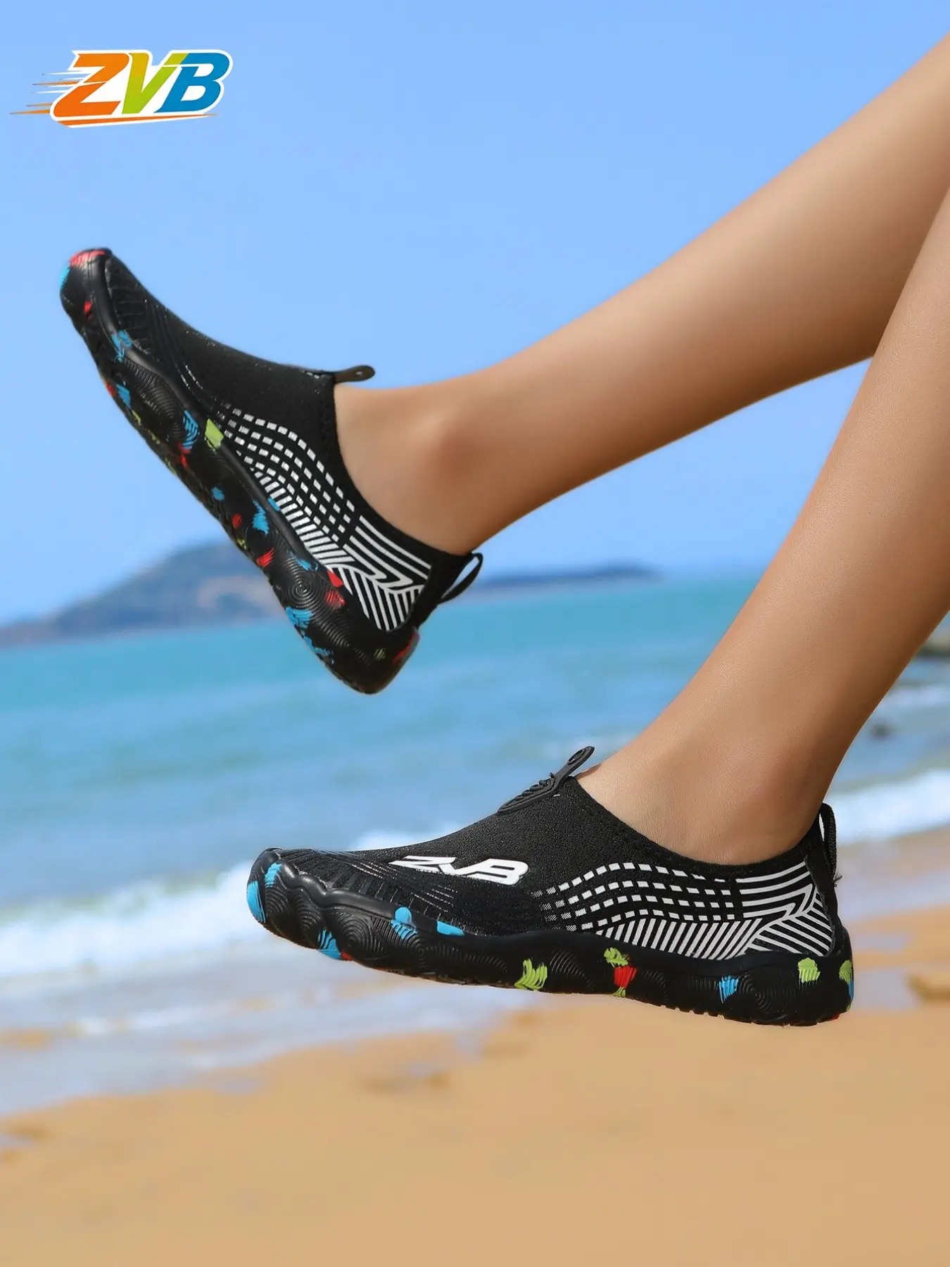 Zvb Sand Couple Water Shoes, Soft Sole Beach Shoes for Barefoot Lovers, Quick-Dry Summer Sandals, Anti-Slip Breathable Water Shoes