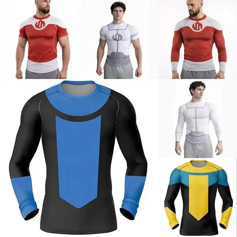 Viltrumite Cosplay Rashguard, Unisex Long Sleeve Compression Top for Gym Workouts & Combat Sports, Martial Arts, Full Length Tops, Compression Fit, Rash Guard, 100% Brand New, Acrylic, Anime Superhero Costume, Linen, S, Xxl