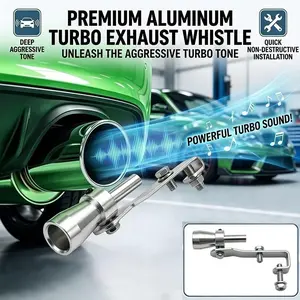 Universal Car Turbo Sound Whistle, Exhaust Muffler Sound Simulator, Tailpipe Sound Enhancer, Automotive Accessories for Cars, Trucks, Motorcycles, Racing