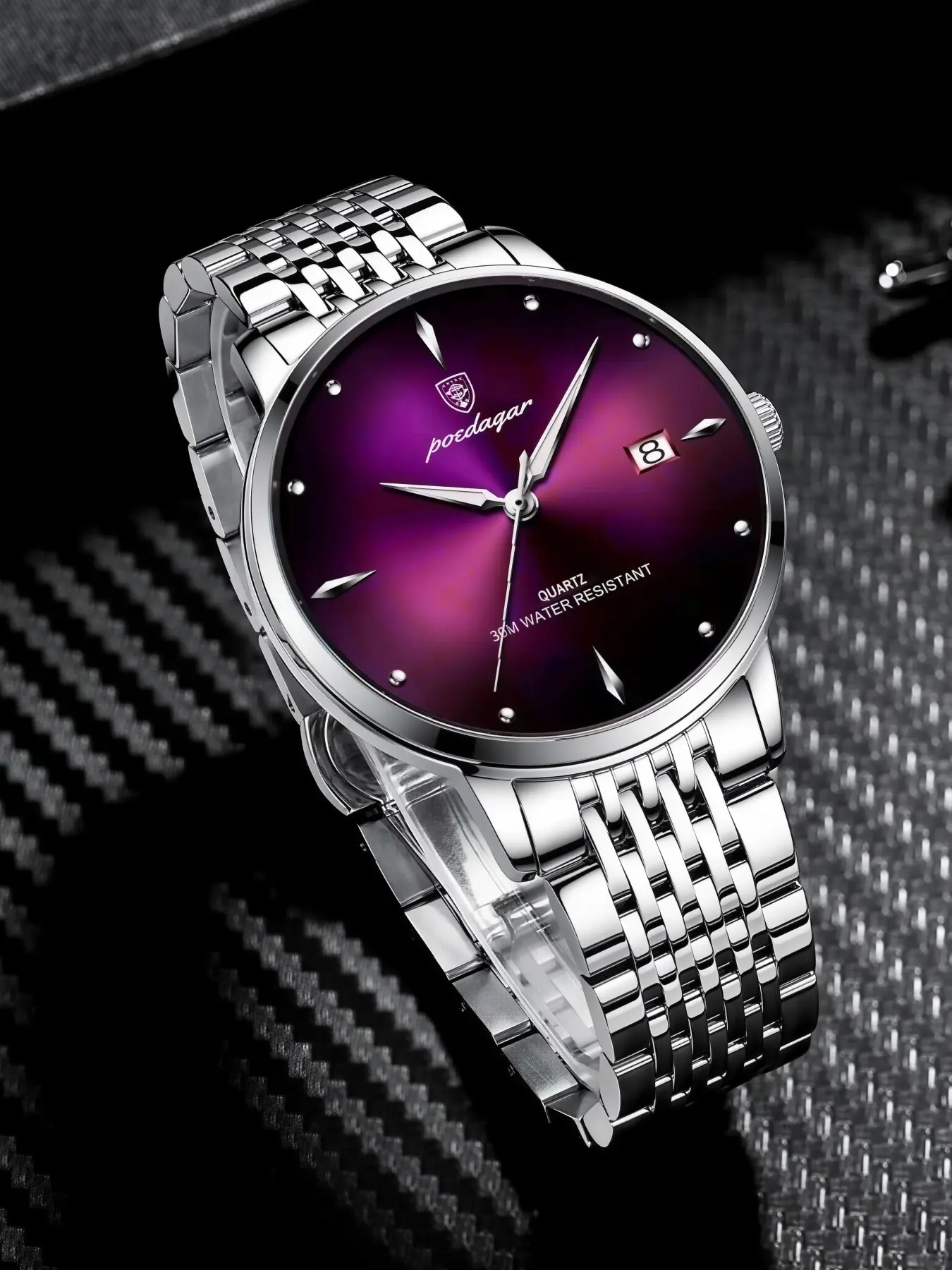 Men's Business Fashion Round Dial Stainless Steel Strap Quartz Watch, Business Fashion Watches, Durable Watch, Fashion Watch for Party, Daily Clothing Decor, Trendy All-match & Exquisite Watch for Gift without Box