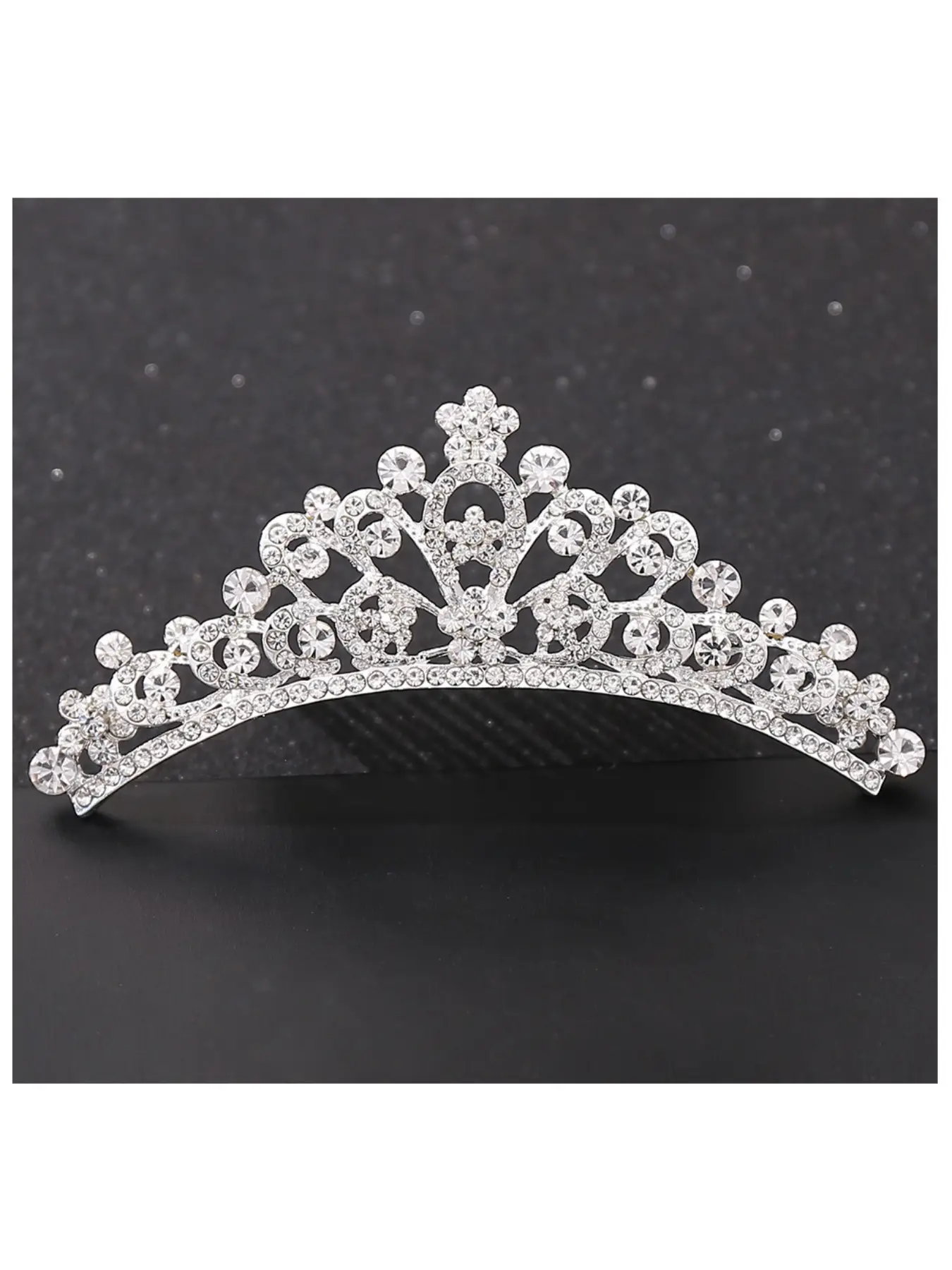 Korean-style Crown Hair Accessories, Bridal Wedding Headpiece Rhinestone Hair Comb for Photo Studios, Festival Performance Hairpin