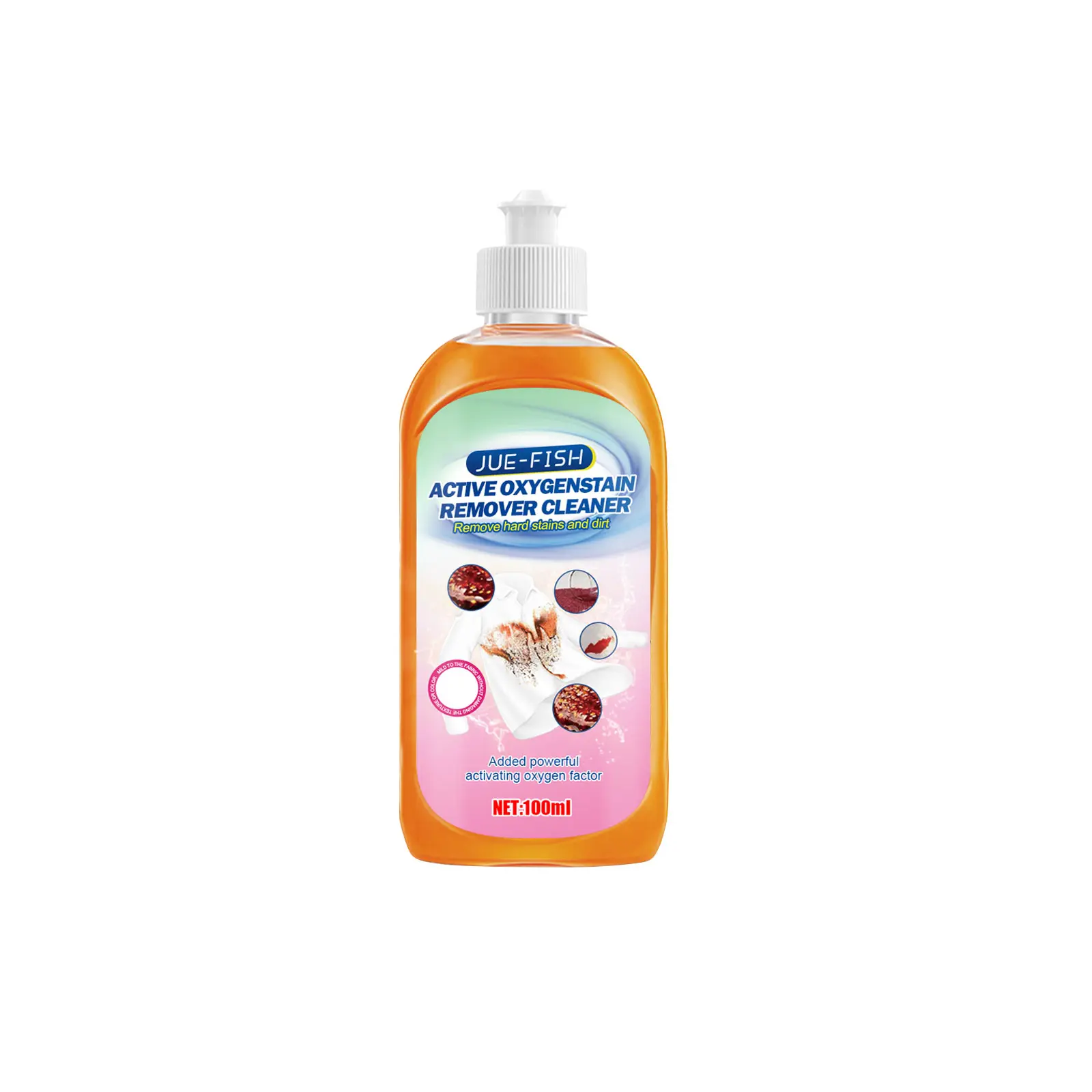 Active Oxygen Stain Remover, Powerful Color-Safe Laundry Cleaner for Clothes & Home Surfaces, Quick-Action Spot Treat for Tough Stains (Grease, Coffee, Baby Food)