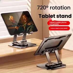Adjustable Ergonomic Tablet Stand, 360° Rotating Medium Size Holder, Portable for Home & Office, Includes Adjustment Tool