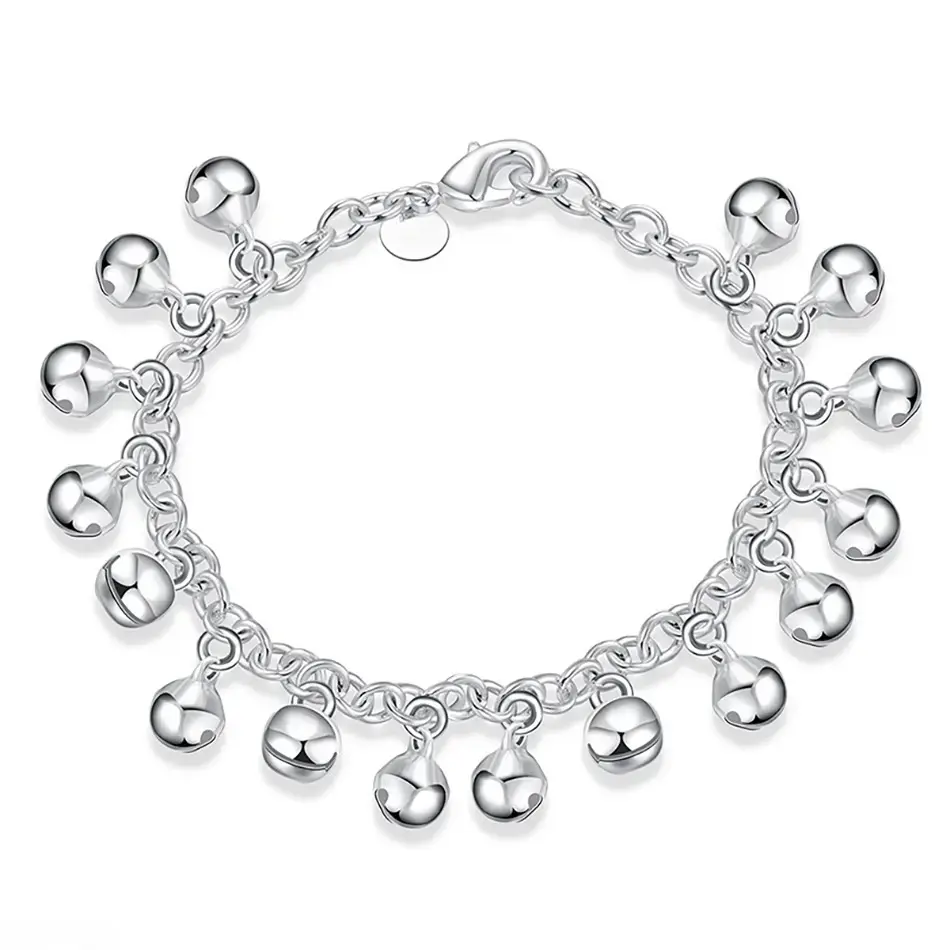 Women's 925 Sterling Silver Dainty Bracelet Jewelry with Delicate Pendant, Lightweight Arm Candy Accessories for Weddings & Formal Wear, Beautiful Pretty Bracelet for Women, Beautiful Bracelets homedecor