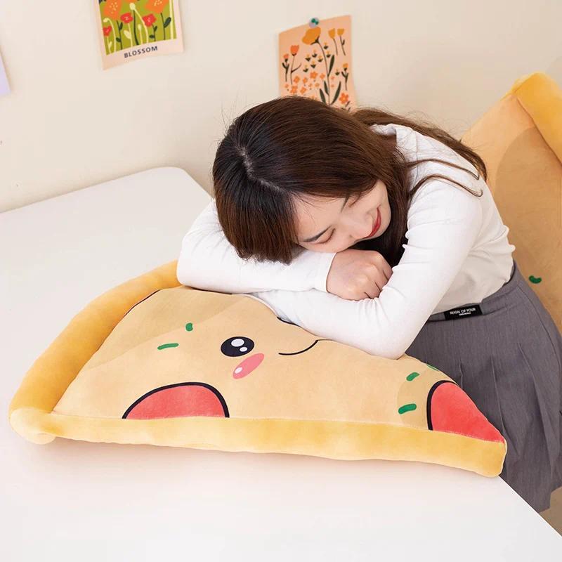 45/55/65cm Pizza Food Plush Pillow Stuffed Like Real Cushion Union  Decor Creative Sofa Chair Decor Birthday Gift