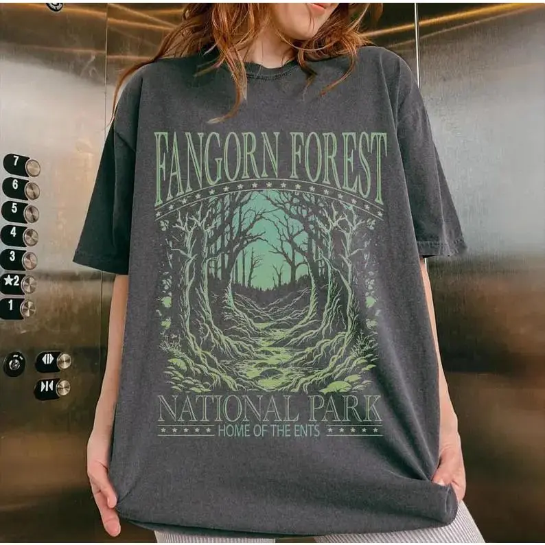LOTR Middle Earth Inspired Tee on a unisex shirt, perfect bookish gift for men and women, ideal BookTok fantasy reading T-shirt lovers.