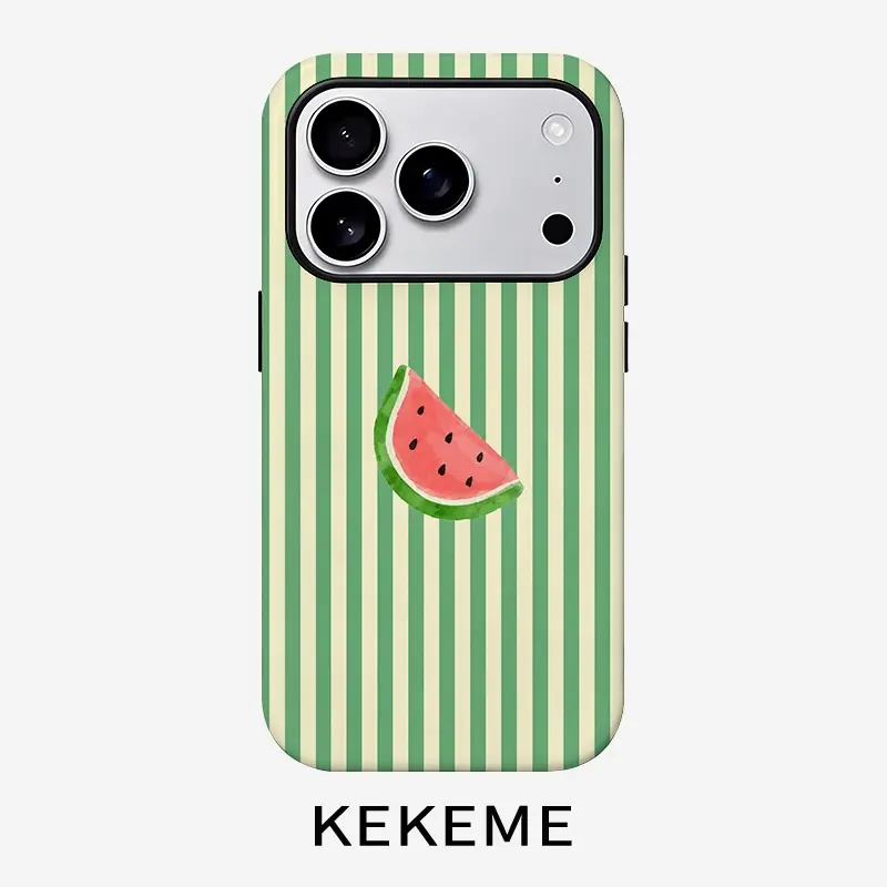 Watermelon Qingxia creative pattern, 2-in-1 mobile phone case, Tpu smartphone casing, durable and anti-drop, suitable for iPhone 17 16 15 14 Plus Pro Max Air, Samsung Galaxy S series and A series, gifts for relatives and friends