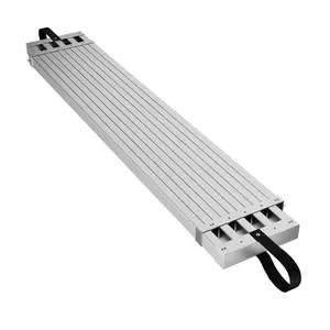 6-9FT adjustable aluminum telescoping work plank holds up to 440 lbs, built with 12.5-inch wide anti-slip standing surface, sturdy scaffolding board matches ladders widely for interior exterior house renovation, painting