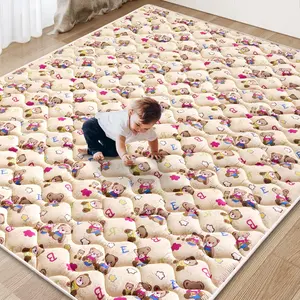 Baby Play Mat - 71" X 59",Premium Thicker Foam Machine Washable, Extra Large Anti-Slip Soft Cushioning Foam Playmats  Babies and Toddlers, Foldable Baby Crawling Mat  Playpen