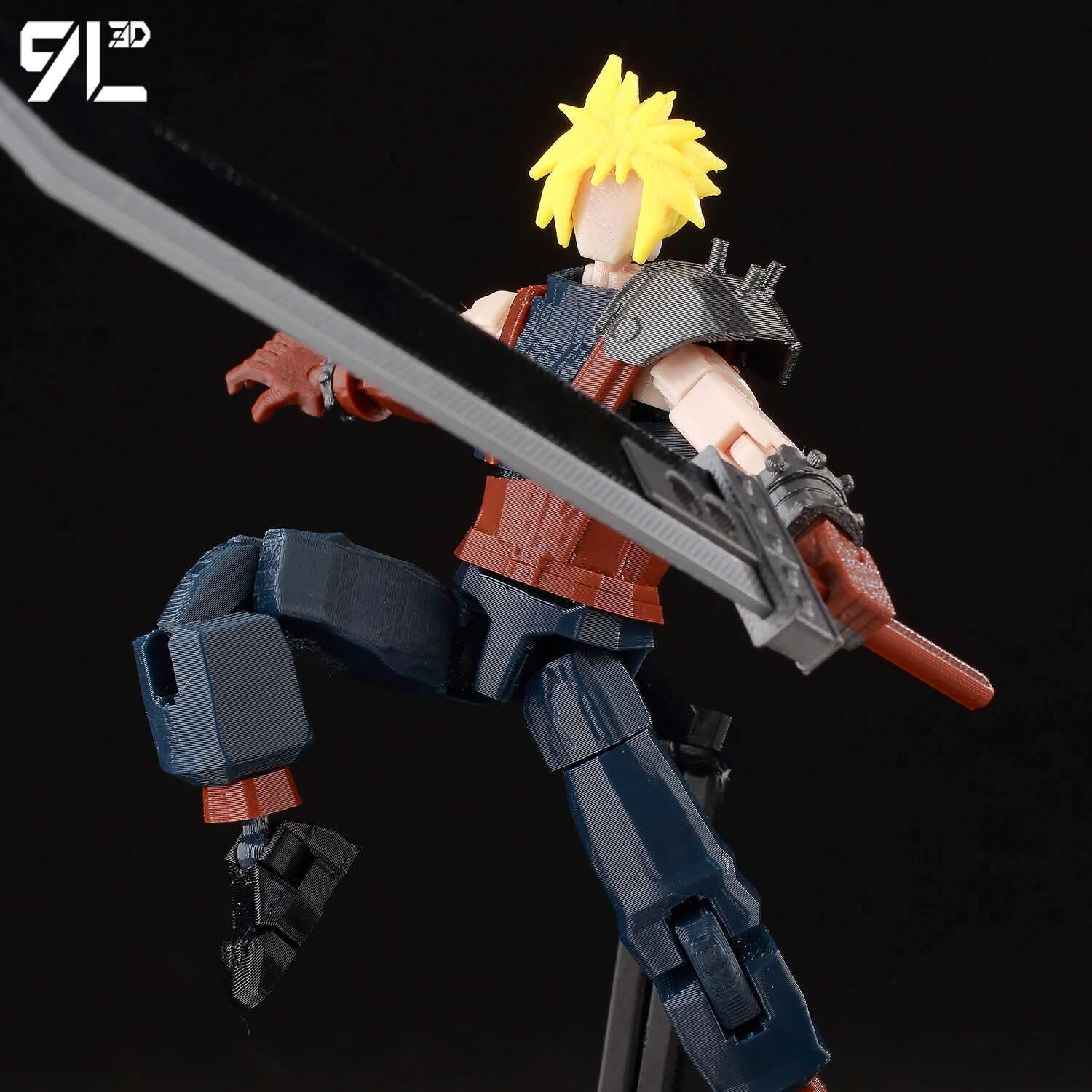 9L3D Cloud FFVII Figure Buster Sword Multi-Joint Articulated Lucky Dummy 13 Anime Action Model Posing Display Children Games toy popular