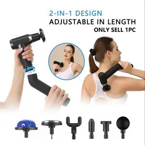 Portable 2-in-1 Design Expandable Handle Massage Gun, Adjustable Multi-Function Hot/Cold Fascia Gun, Brushless Motor Quiet Fascia Gun—Ideal for relieving exercise fatigue and relaxing neck and back muscles, makes a great gift for elders
