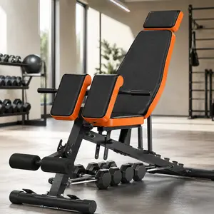 Bearbro Multi-Functional FID Weight Bench for Full All-in-One Body Workout – Hyper Back Extension, Roman Chair, Adjustable Ab Sit up Bench, Incline Decline Bench, Flat Bench,Support up to 1000lbs,Suitable for home workouts,outdoorfun