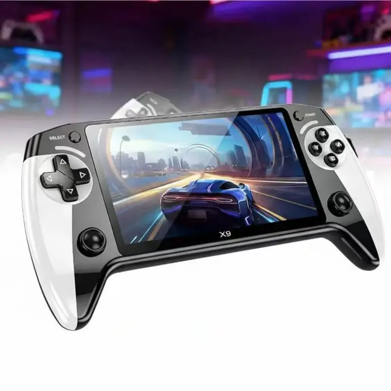 X9 Retro Handheld Game Console, IPS Screen Portable Gaming Device, Type-C Interface, Rechargeable, with Protective Case