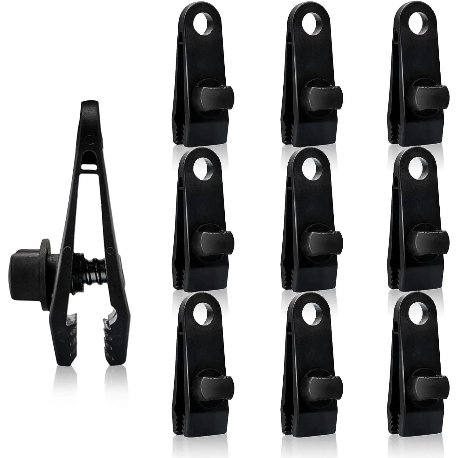 10pcs Heavy Duty Tarp Clips with Lock Grip, Reusable Plastic Tarp Clamps, Canvas Clips for Tent Linoleum, Ideal for Outdoor Garden Farm