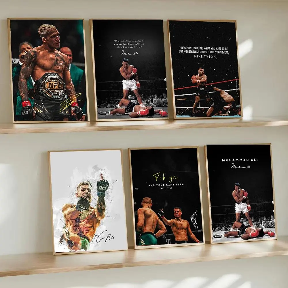 Nate Diaz Boxing Motivational Quote xx-7 1-Piece Wall Art Poster, Canvas Painting Prints for Sports Fans, Living Room Home Decor, One-Piece