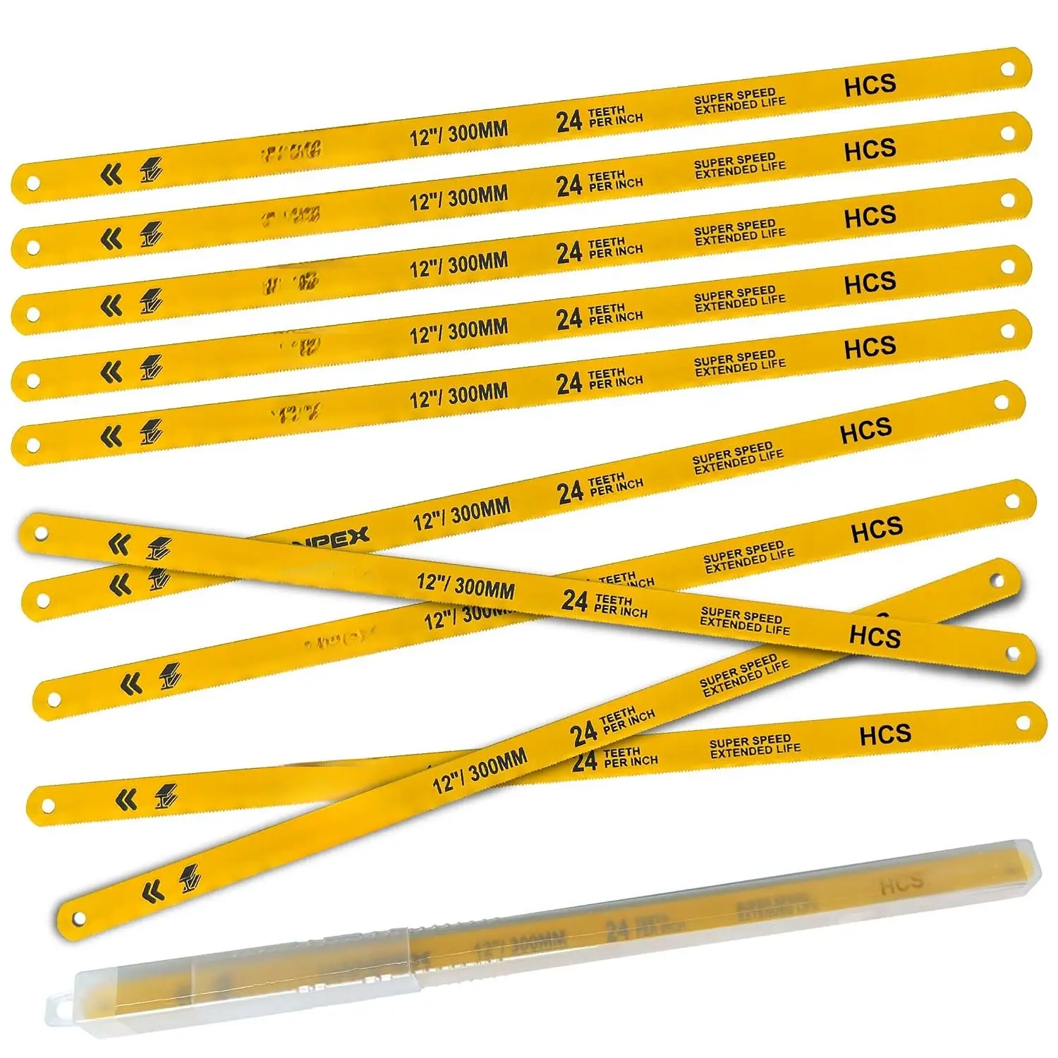 Hacksaw   (10 Pack) High Speed 24 TPI - 12" Length Hack   - High Carbon Steel (HCS)