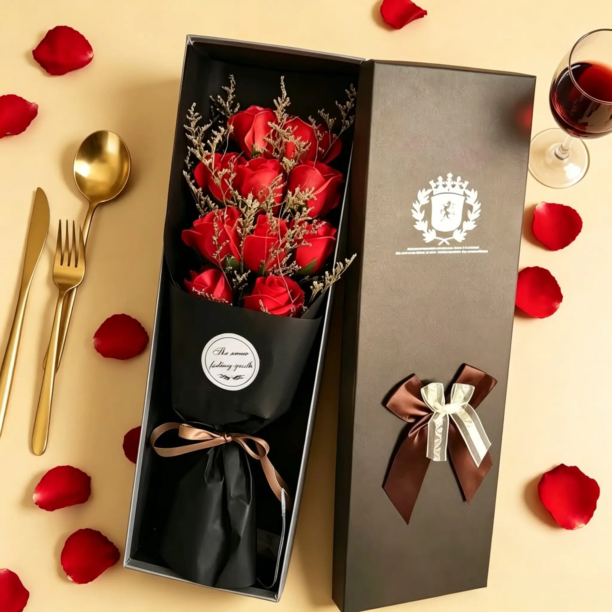 11 Roses Valentine's Day Gift Box, Romantic Love Declaration Set, Perfect Holiday Gift, Birthday, Anniversary, Mother's Day, Home Decor Gift, Beautiful Gift Box, Forever Rose Gift, Flowers