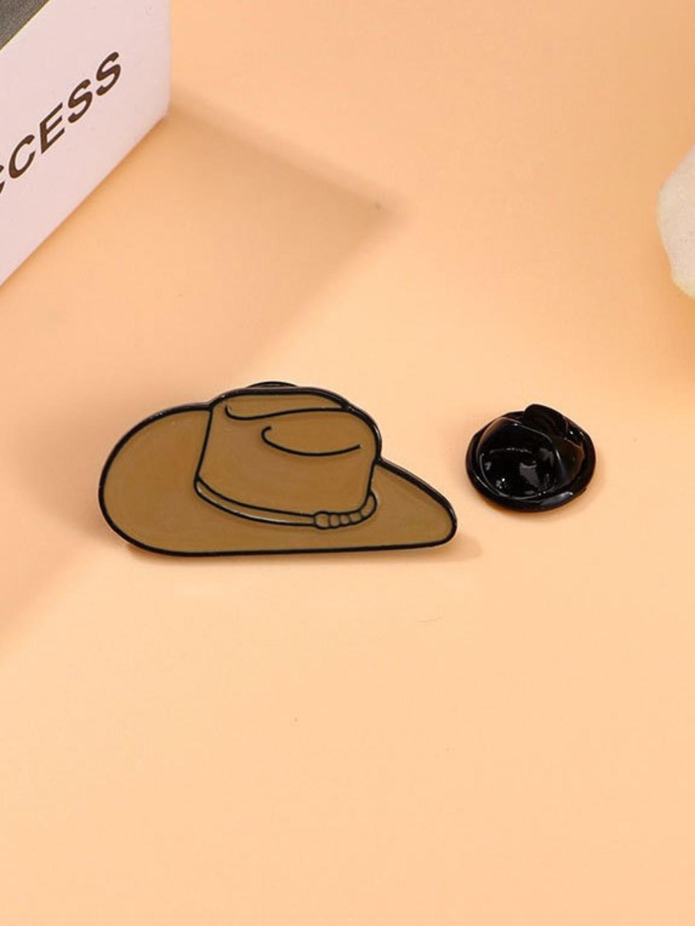 New Cowboy Hat Design Brooch, Enamel Pin, Hat Pins Suitable for Backpacks, Jeans, Scarves, Hats Decoration, Trendy All-match & Exquisite Brooch for Birthday Gift