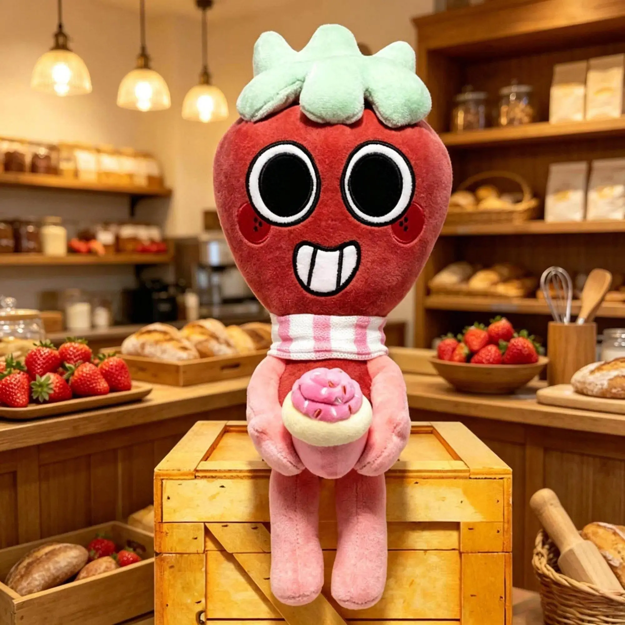 Sprout Deluxe Plush Toy Cartoon Dandy Ice Cream Strawberry Cupcake Stuffed Doll Game Peripheral Home Decorate Game Collectors