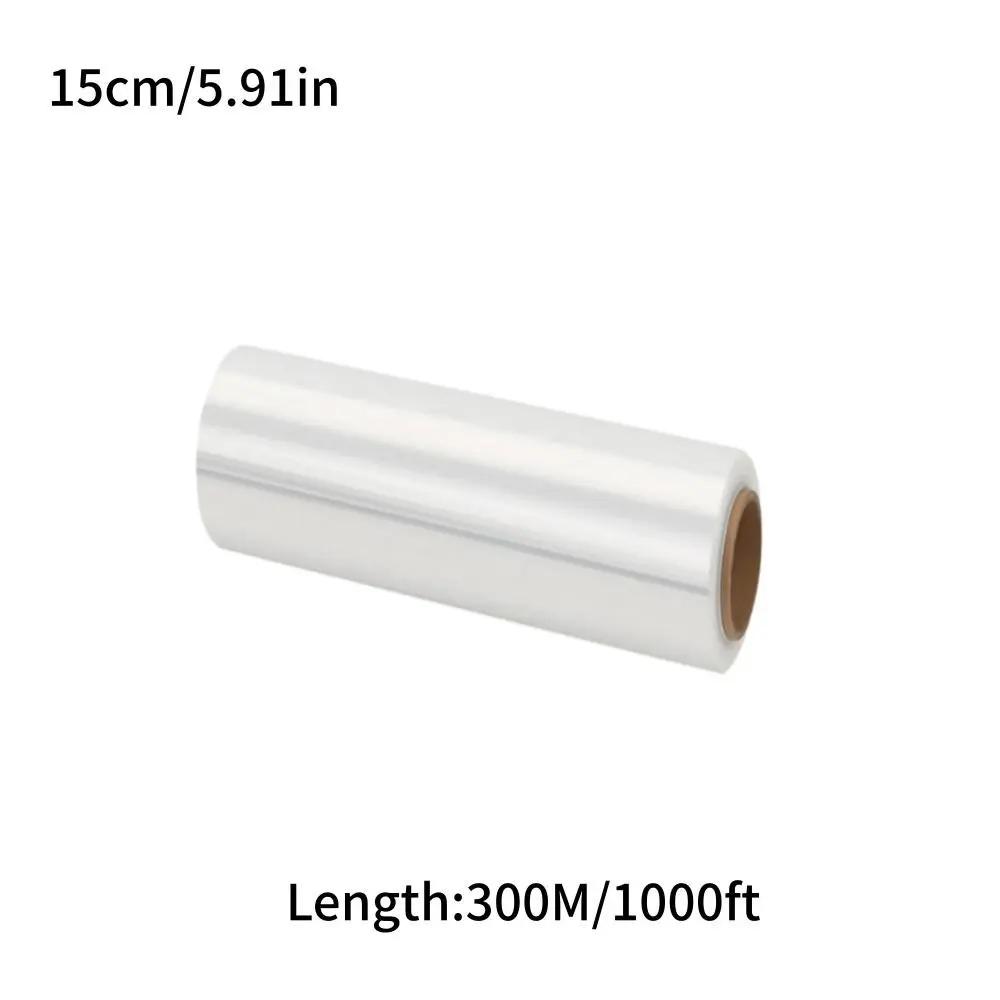 Clear PE Stretch Film, 15cm/5.91in Narrow Width, 300M/1000ft, Self-Adhesive Industrial Hand Stretch Wrap, for Small Item Packaging, Moving & Logistics, Securing & Moisture Protection