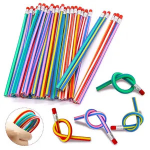 Creative Bendable Soft Gel Pencils, Fun Educational Toy Pens for Kids, Colorful Silicone Writing Sticks, Random Multi-Colors, 20/30/50pcs