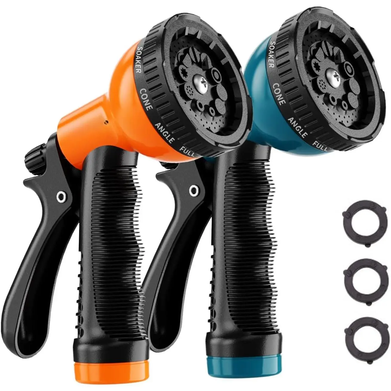 Garden Hose Nozzle Sprayer: 2 Pack 10 Watering Patterns  Nozzles Heavy Duty Hose  Hose Attachment