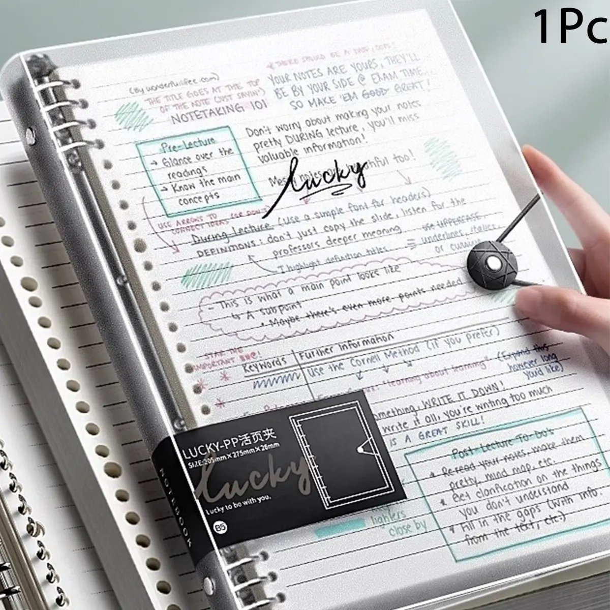 Refillable Loose-Leaf Binder Notebook with Ring Binding, Hardcover Journal for Writing and Note Taking, Simple Office School Notebook, Reusable Inner Pages Design, Portable Daily Planner Book, Back-to-School Supplies