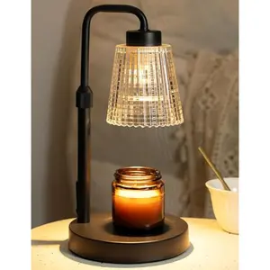 Adjustable Height & Brightness Candle Warmer Lamp - Flameless Scent Warmer for Wax Melts, Modern Home Decor Light & Decoration, Home Accessory for Living Room, Bedroom Cozy Vibe Essential