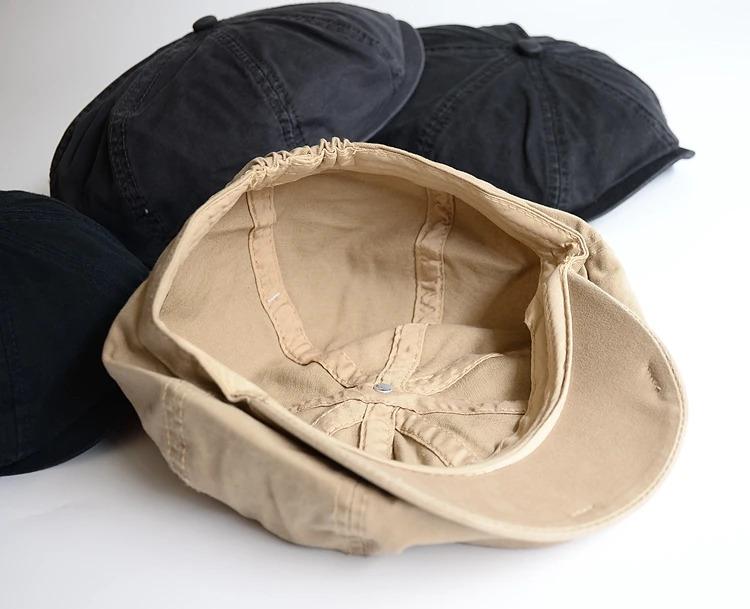 Men Big Head Newsboy Cap Peaky Hat Vintage Casual Cotton Cap Solid Berets England Visor Big Gatsby Flat Hat Detective Hats