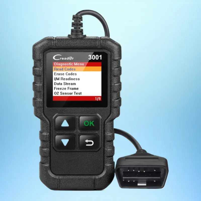3001 EOBD OBD2 Code Reader Scanner Professional Vehicle Diagnostic Tool for Engine Fault Detection and Code Erasing