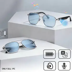 Bluetooth Audio Smart Glasses,Wireless Open Ear Glasses with Mic for Hands-Free Calls,Touch Control & Voice Assistant,100+ Language AI Translation,UV Protection Sunglasses for Hiking Travel Busines Calls,Gift for Women & Men