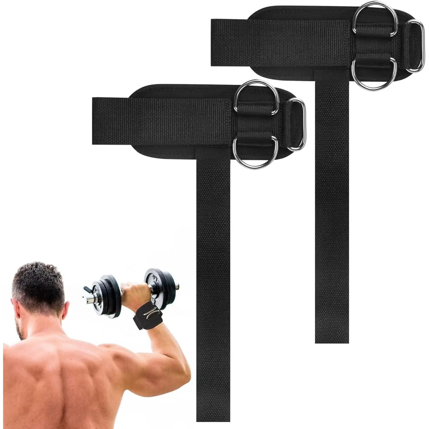 outdoor sports Weight Lifting Straps,Lifting Wrist Straps,Weight Straps,With D-Rings,Wrist Wraps for Weightlifting,for Men and Women for Cable Machines,Deadlifts,Snatches,Pull-Ups