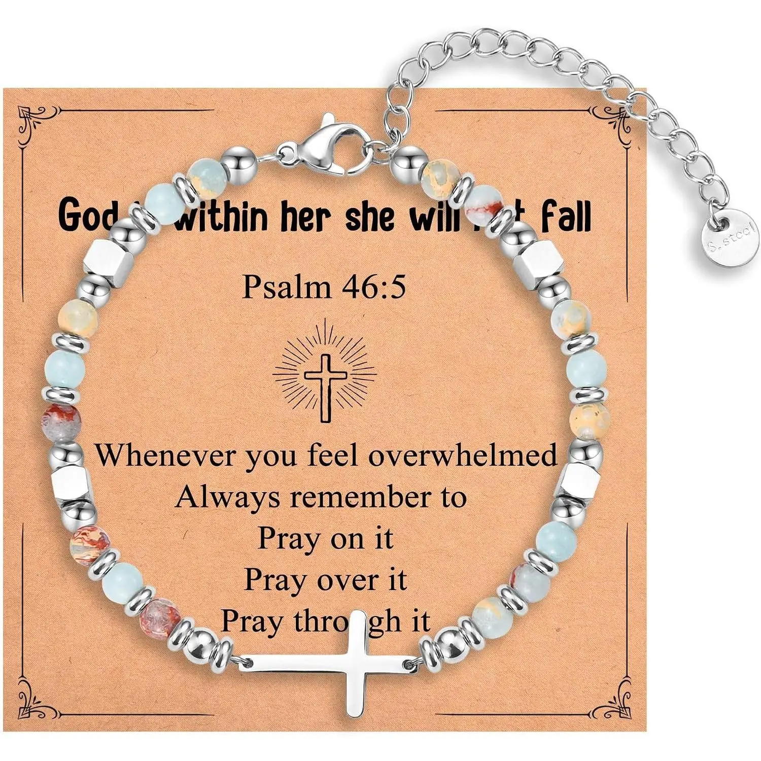 Christian women's gifts, religious  bracelets, suitable for birthdays, Christmas, Easter, baptisms, confirmations, first communion, Valentine's Day, and graduations.