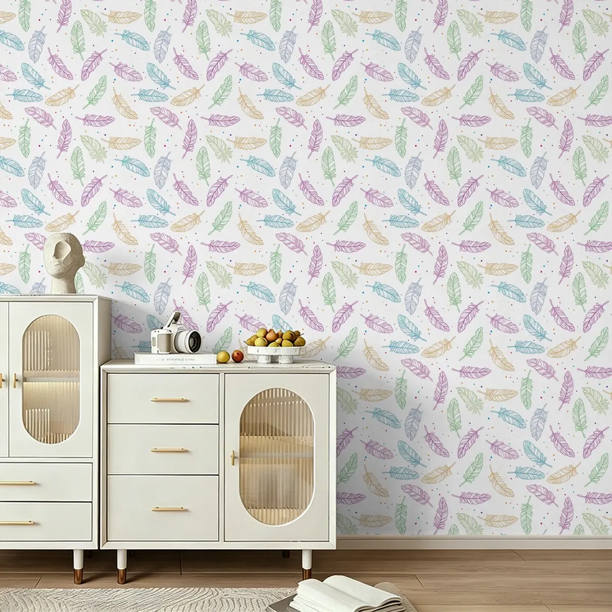 1 Roll Peel & Stick PVC Wallpaper,Retro style line newspaper pattern, Peel & stick seamless PVC wall decal, HD fade-resistant print covers wall cracks & stains, ideal decor for home, dorm, bar and dining room renovation