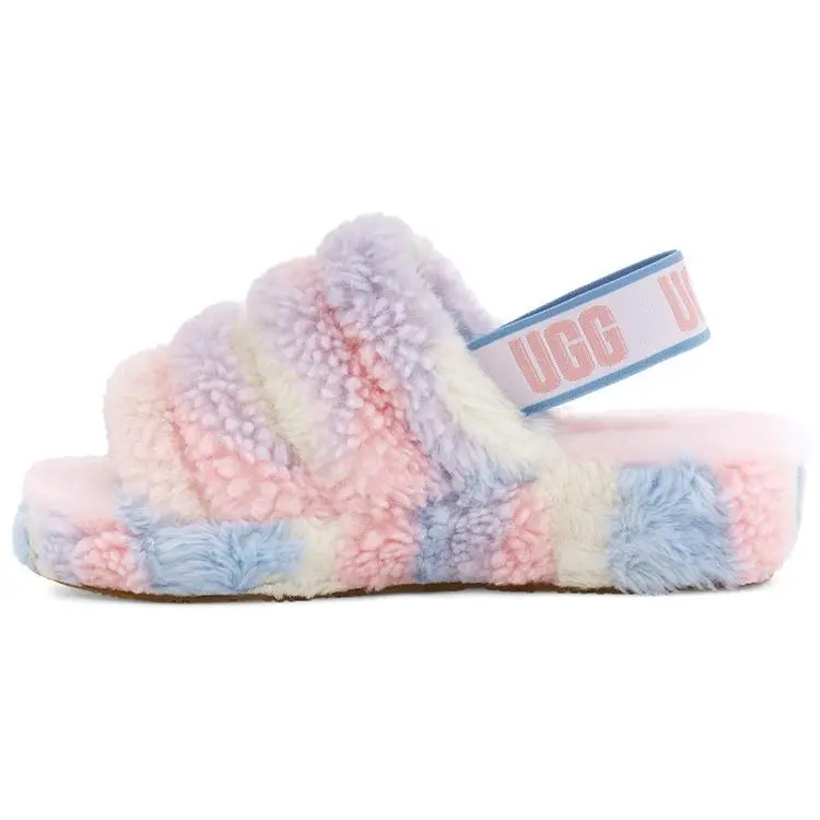 UGG Fluff Yeah Slide Cali Collage Fashion Comfortable Slide Sandals 1120070-PSTR