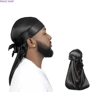 Premium Silky Satin Durag Hat for Men – Soft Breathable Lightweight Head Wrap, Fashion Pirate-Style Durag for Cycling, Outdoor & Daily Wear, Stylish Father’s Day Gift Accessory