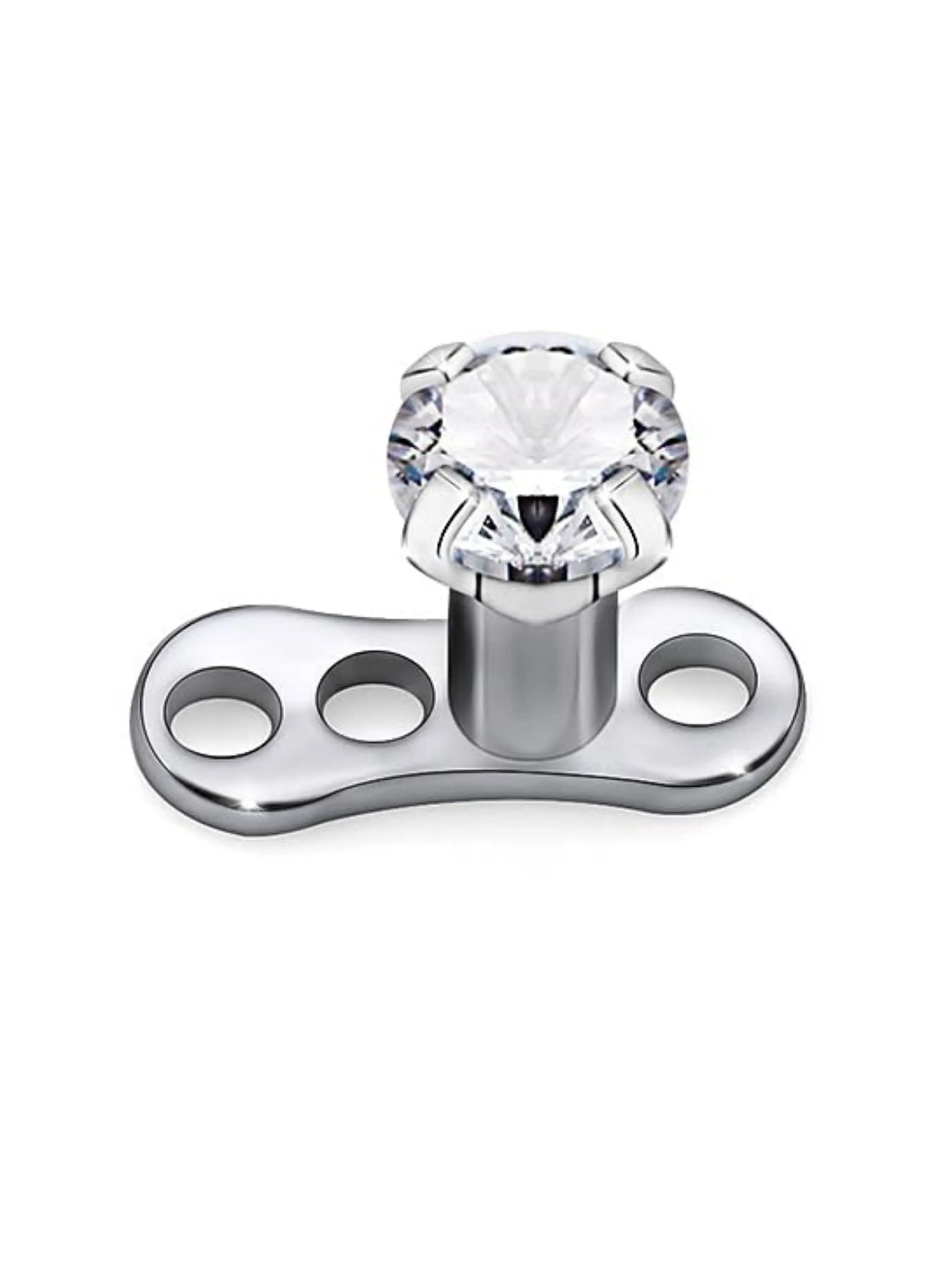 14G G23 Titanium Dermal Body Piercing Jewelry Internally Threaded Implant Grade Hypoallergenic Surgical Steel Dermals Anchor Piercing Jewelry for Women Men Top Size 2mm 3mm 4mm