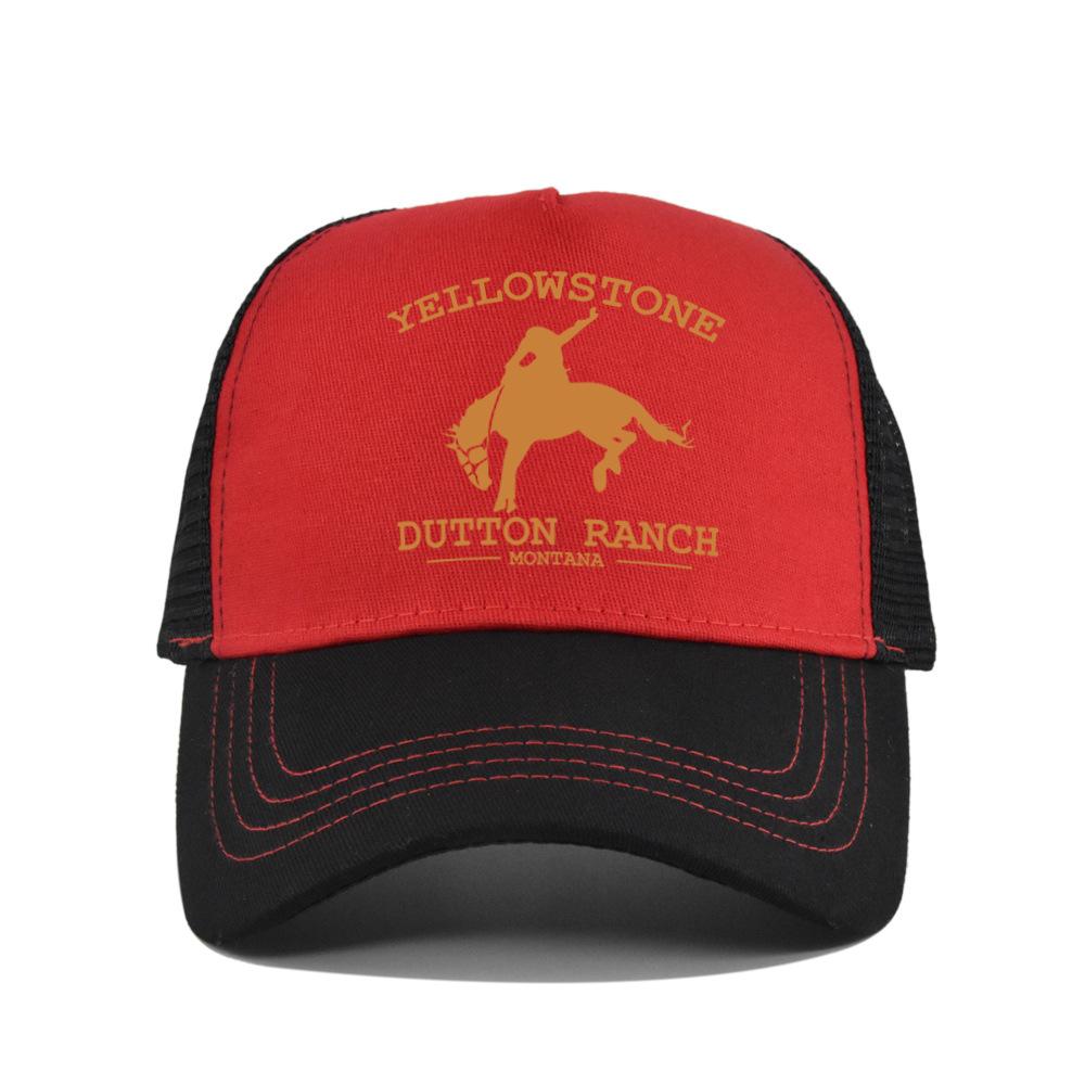Best-selling Yellowstone baseball cap, screen-printed Yellowstone mesh cap, printed duckbill cap, unisex washable breathable sun hat