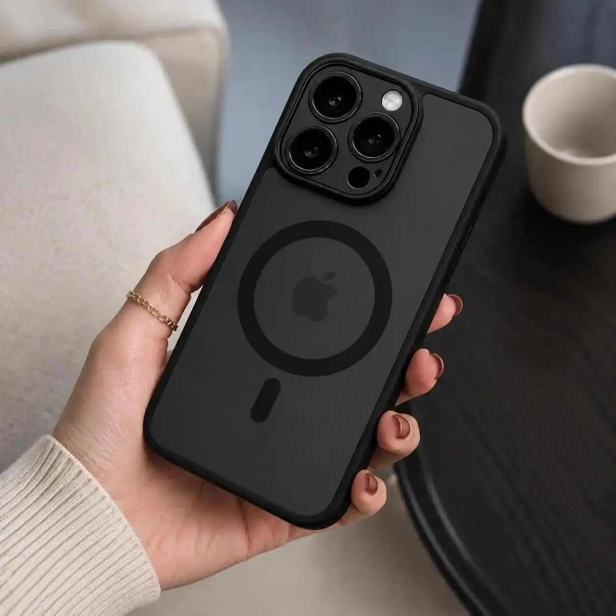 Magnetic Wireless Charging Polycarbonate Phone Case, Matte Translucent Hard PC Armor Cover with Shockproof Protection & Camera Lens Guard for iPhone 18,17,16,15,14,13,12,11 Pro Max Plus - Handheld Mobile Phone Accessories,Halloween,Stickers