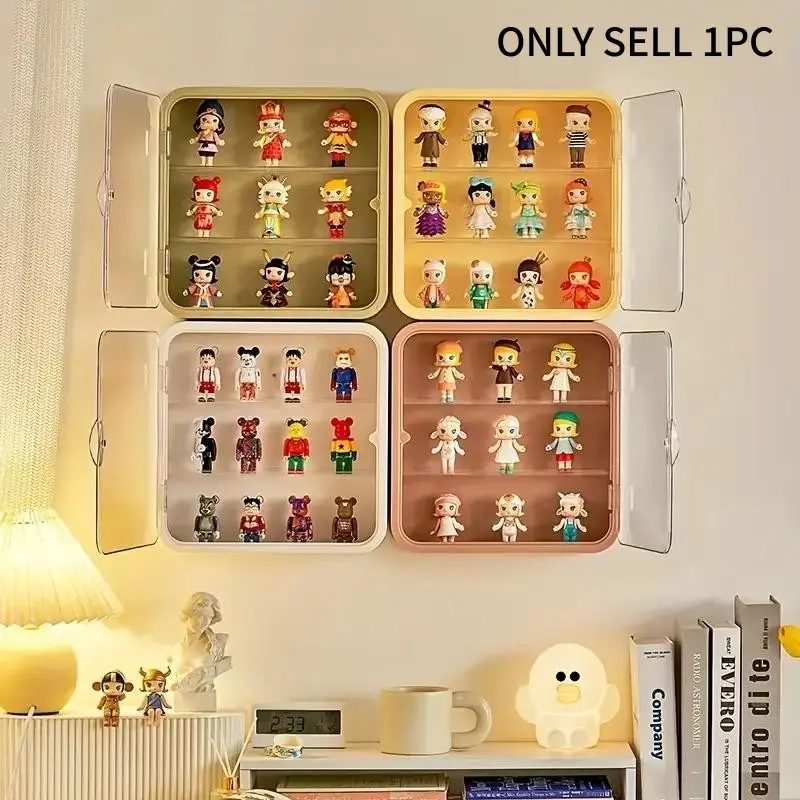Blind Box Figure Display Case, Wall Mounted Showcase, Clear Acrylic Figures Display Stand, Dust-proof Doll Toy Storage Organizer, Figurine, As Halloween, Chrismas Gift