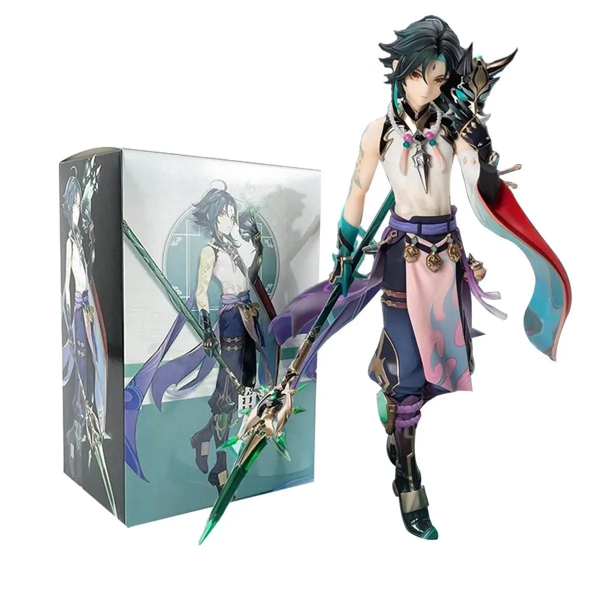 Genshin Impact Anime Figure Collection - Xiao Vigilant Yaksha, Klee, Paimon, Qiqi High-Grade PVC Action Figures, About 17cm in Height, High-Temperature Proof, Regular Cleaning Collectible Doll Toys for Hobbies