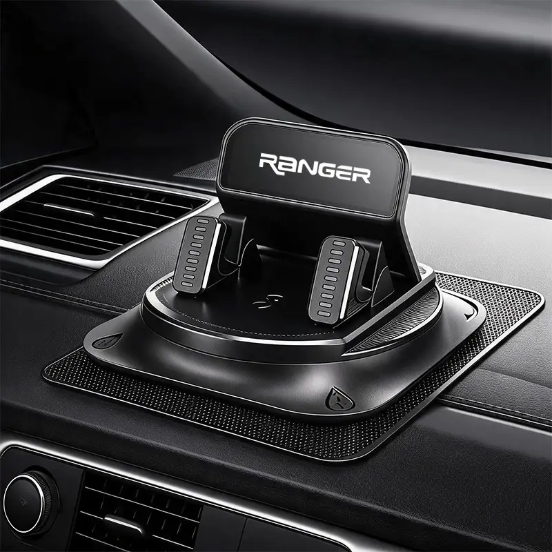 Ford Ranger Car Phone Holder, 360° Rotating Anti-Slip Stand, Holds Most Smartphones with Cases, Central Control Navigation