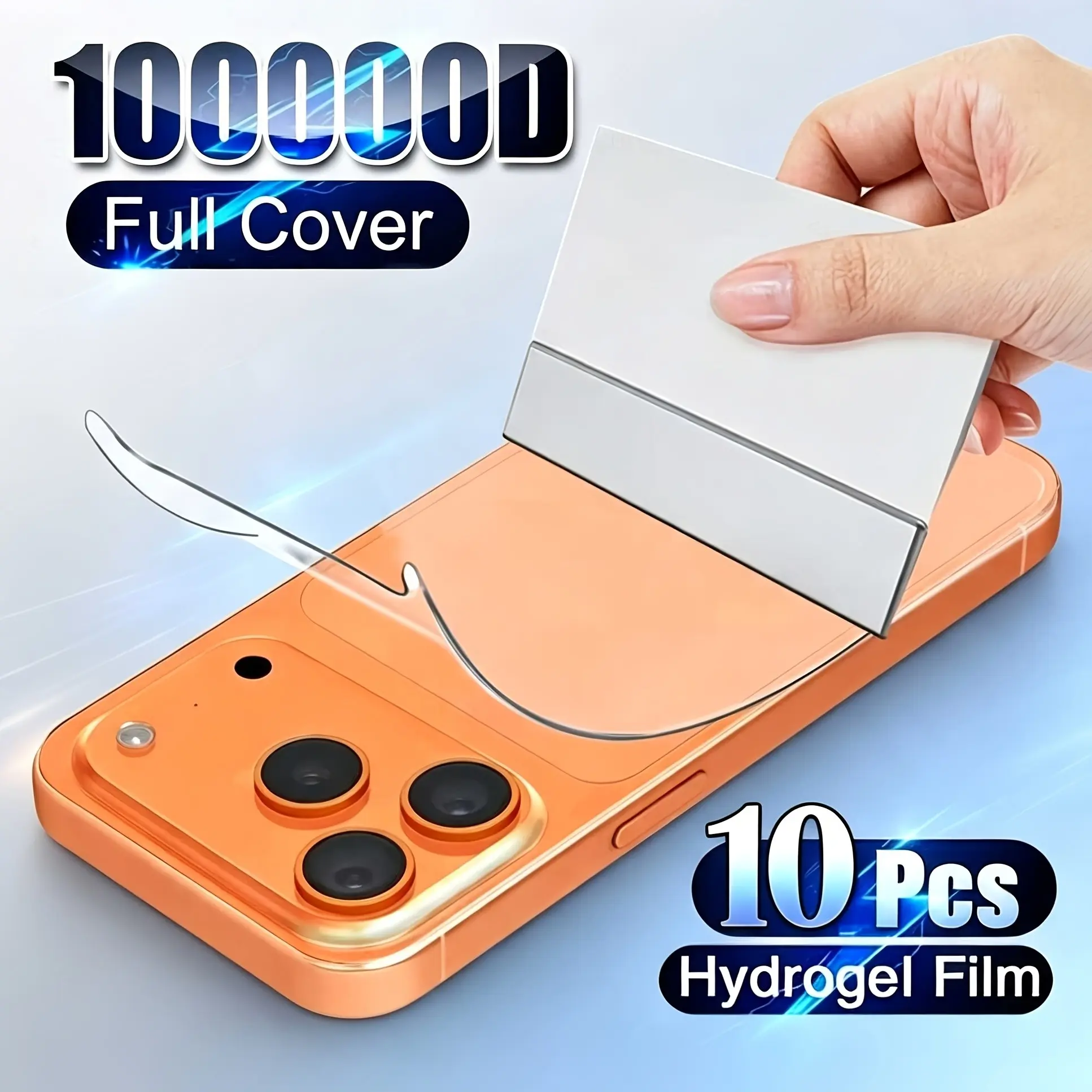 10 Pcs Back Hydrogel Film For Apple iPhone 18 Pro 18 Pro Max 17 Air 17E 16 Pro Max 15 14 Plus 13 12 Pro Max Full Cover Screen Protection Clear Film HD Stickers Phone Accessories