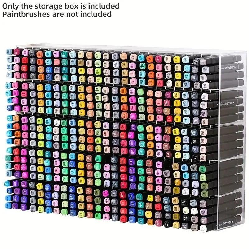 Stackable Acrylic Marker Storage Box, Transparent Desktop Organizer, Multi-Functional Pen Holder, Clear Organizer, Stationery Storage Organizer, Work Organizer, Desk Accessories, Office Desk Accessory, Ideal for Office & Home Use
