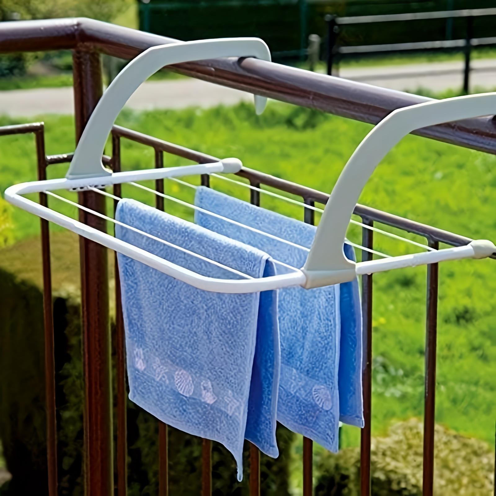 Adjustable folding laundry drying rack - heavy-duty telescopic clothes drying rod, adopts space-saving folding design, adjustable height, suitable for balconies, radiators, window sills - indoor and outdoor dual-purpose drying rack, Foldable laundry rack