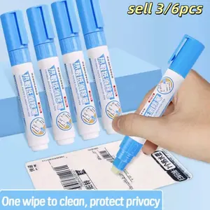 3/6pcs Privacy Safe Thermal Eraser Pens, Quick 15-Second Erase, Ideal for Shipping Labels, Credit Cards, Home Office Use