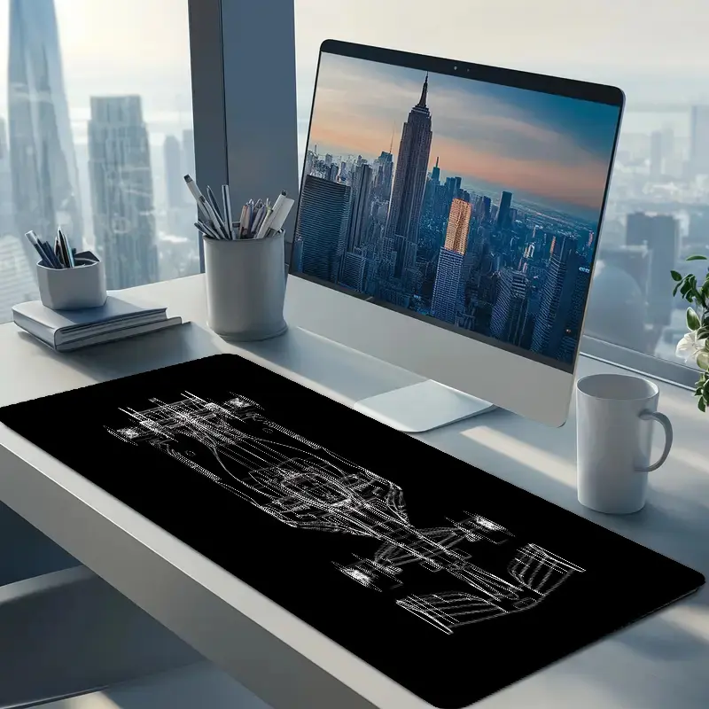 LARGE DESIGNED WITH A RACING MOTIF IS PERFECT FOR USE IT FEATURES A BASE PROVIDES PRECISE TRACKING AND IS MAKING IT AN EXCELLENT GIFT FOR ENTHUSIASTS AND GAMING MOUSE PAD LARGE MOUSE PAD DESK MAT NON-SLIP WASHABLE STYLISH SOFT ULTRA-SMOOTH SUITABLE F